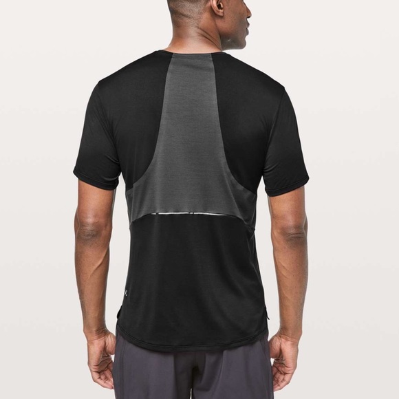 Lululemon Fast & Free Short Sleeve Sz M In Black / Obsidian - Picture 2 of 8